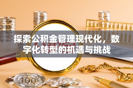 满洲里探索公积金管理现代化，数字化转型的机遇与挑战