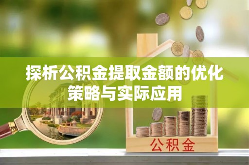 满洲里探析公积金提取金额的优化策略与实际应用