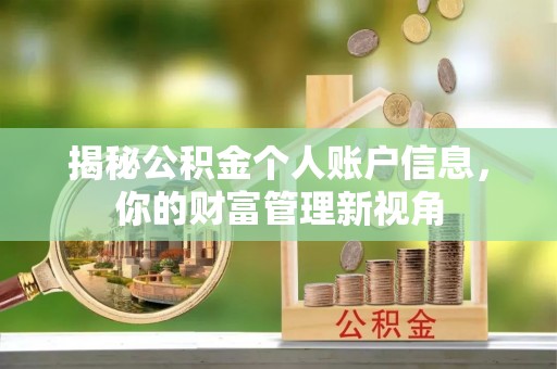 满洲里揭秘公积金个人账户信息，你的财富管理新视角